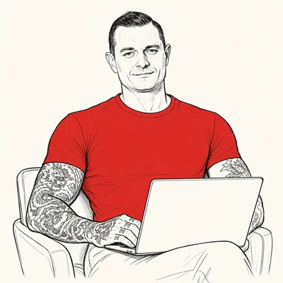 Illustrated portrait of Ben Wagner