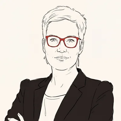 Illustrated portrait of Virginie Josten